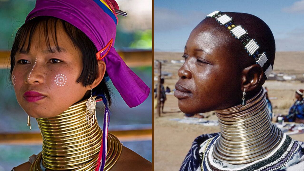 prelungirea gâtului la femeile din tribul african